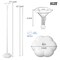 Sakolla 10 Sets Balloon Stick Stand, Balloon Sticks Holder with Base for Table Desktop Centerpiece Balloon Holder for Birthday Party, Wedding, Baby Shower and Anniversary Decoration (15.7 inch White)